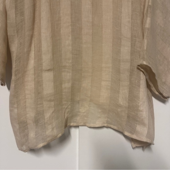 Ellettelle Ivory softened European linen lightweight Gianna Top One Size - Picture 6 of 8